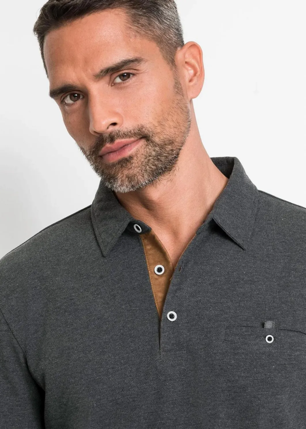 Hot Piqué-Poloshirt, Langarm Herren Shirts & Polos|Große Größen