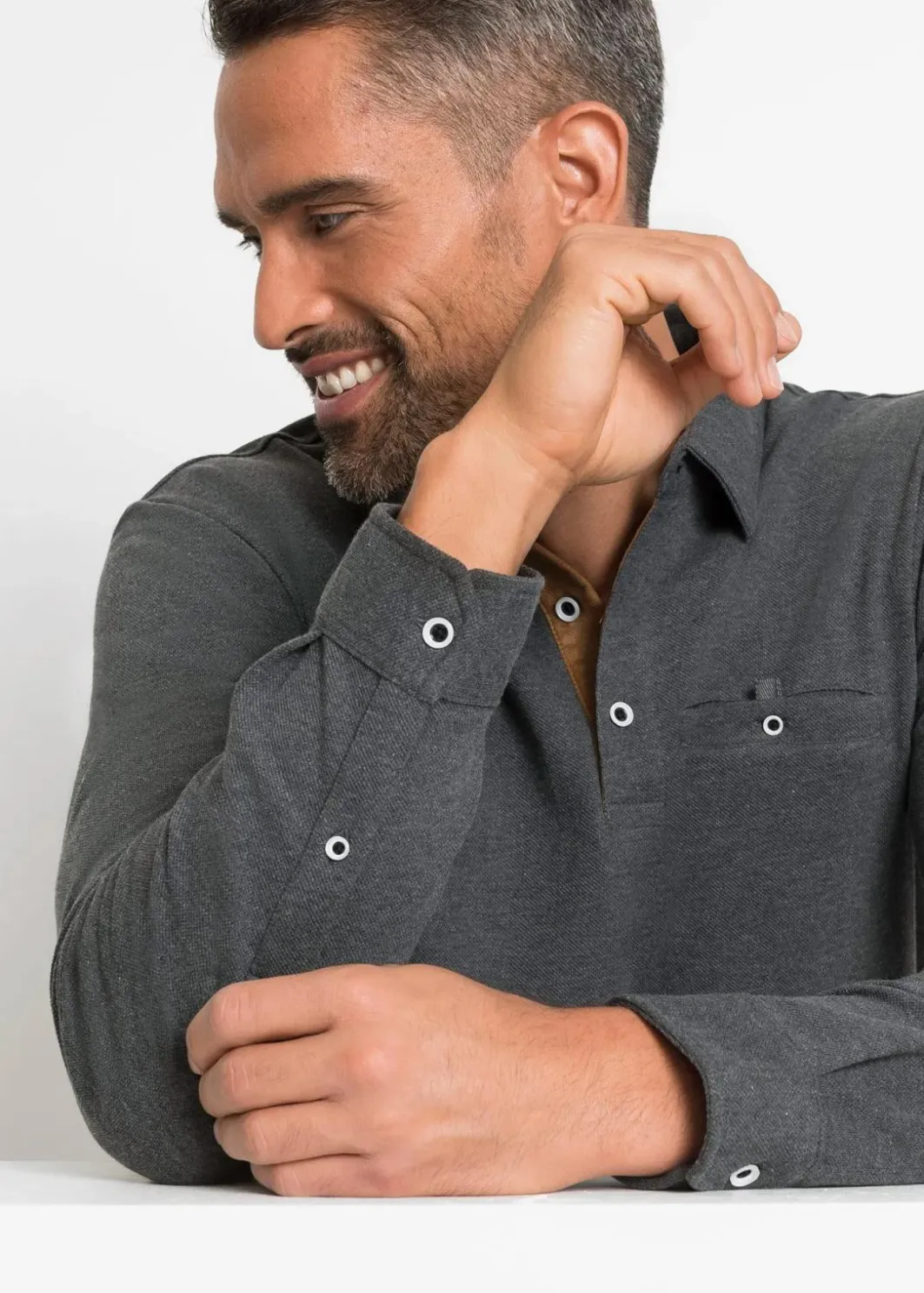 Hot Piqué-Poloshirt, Langarm Herren Shirts & Polos|Große Größen