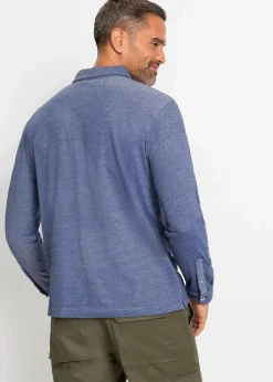 Herren bonprix Große Größen|Shirts & Polos|Piqué-Poloshirt, Langarm