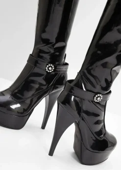 Hot Plateau Overknee Stiefel Damen Stiefel|Schuhe & Accessoires In Spezialgrößen·Schuhe In Übergröße