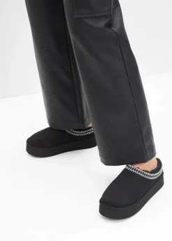 Damen bonprix Hausschuhe|Gefütterte Winterschuhe|Plateau-Boots