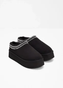 Damen bonprix Hausschuhe|Gefütterte Winterschuhe|Plateau-Boots