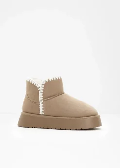 Damen bonprix Boots|Gefütterte Winterschuhe|Plateau-Boots