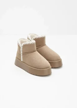 Damen bonprix Boots|Gefütterte Winterschuhe|Plateau-Boots