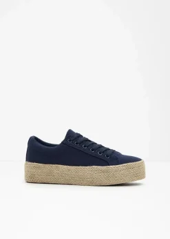Sale Plateau-Sneaker aus Baumwoll-Canvas Damen Sneaker