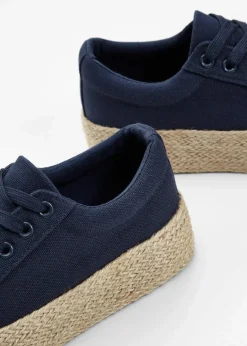 Sale Plateau-Sneaker aus Baumwoll-Canvas Damen Sneaker