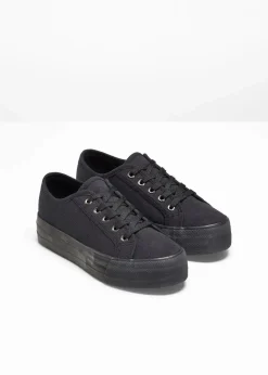 Best Plateau-Sneaker aus Baumwoll-Canvas Damen Schuhe & Accessoires In Spezialgrößen·Schuhe In Übergröße|Sneaker