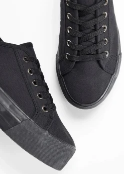 Best Plateau-Sneaker aus Baumwoll-Canvas Damen Schuhe & Accessoires In Spezialgrößen·Schuhe In Übergröße|Sneaker