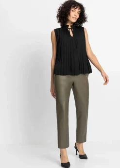 Damen bonprix Nachhaltigere Materialien|Shirts & Tops|Plissee-Blusentop