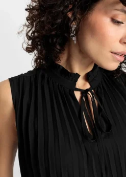 Damen bonprix Nachhaltigere Materialien|Shirts & Tops|Plissee-Blusentop