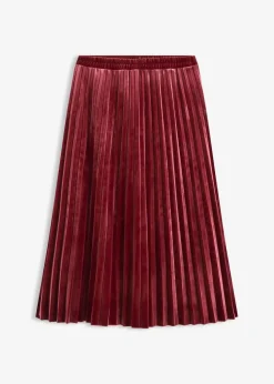 New Plissée-Rock aus softem Samt Damen Bekleidung·Sportbekleidung|Röcke