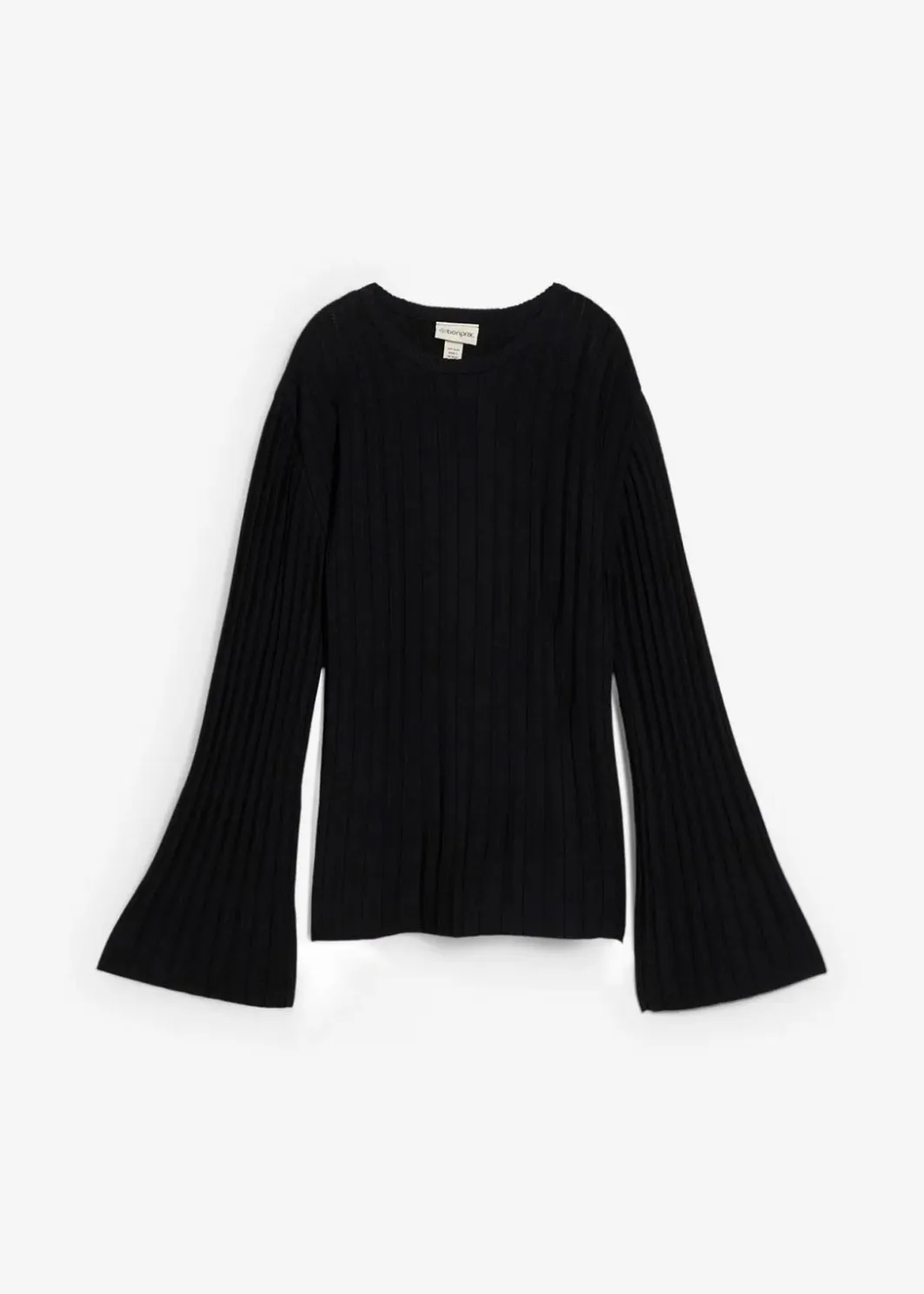 Clearance Plissierter Feinstrickpullover aus Viskose-Mix Damen Strickmode|Pullover & Strickjacken