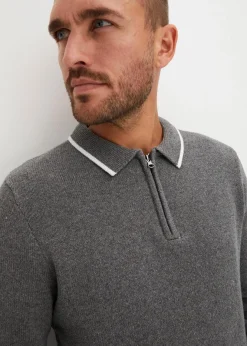 Hot Polo Pullover mit recycelter Baumwolle Herren Große Größen|Pullover & Strickjacken