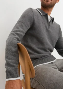 Hot Polo Pullover mit recycelter Baumwolle Herren Große Größen|Pullover & Strickjacken