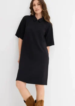Damen bonprix Kleider|Bekleidung·Pullover & Strickjacken|Polokleid aus softem Scuba