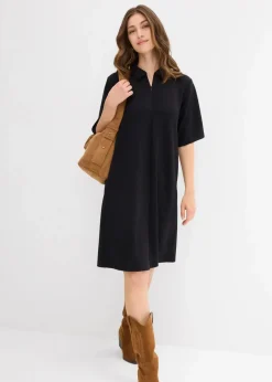 Damen bonprix Kleider|Bekleidung·Pullover & Strickjacken|Polokleid aus softem Scuba