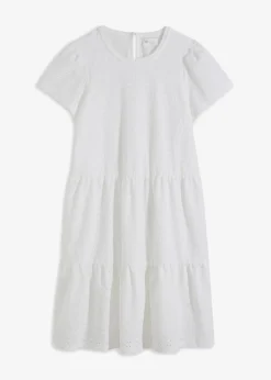 Damen bonprix Bekleidung·Pullover & Strickjacken|Kleider|Polokleid mit Lochstickerei