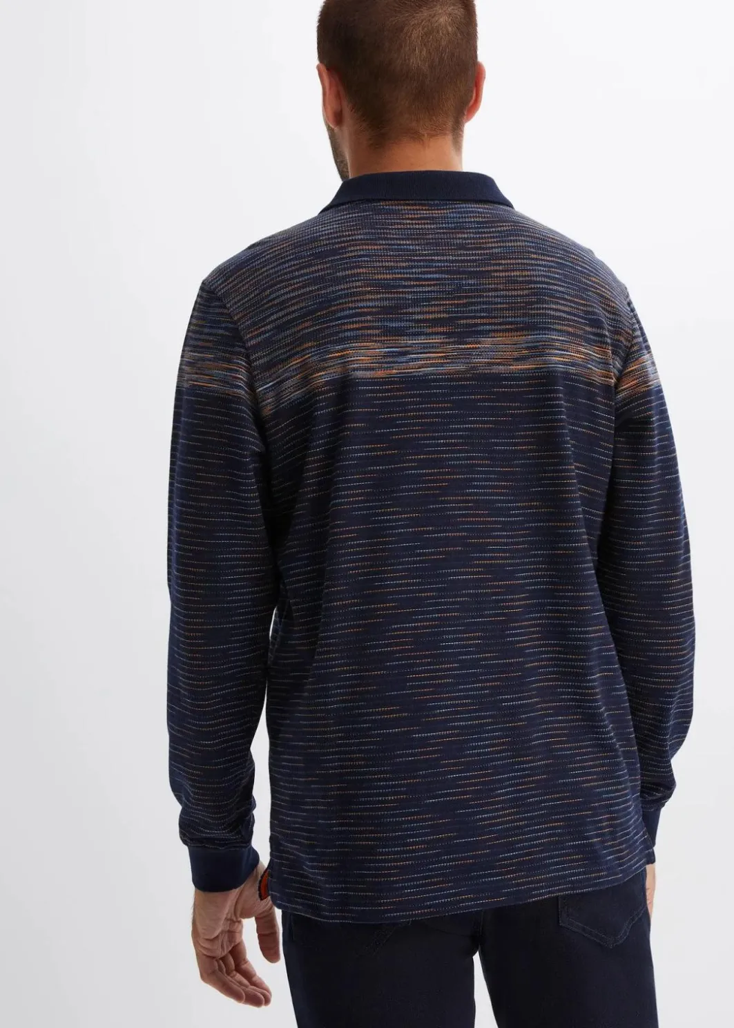 Herren bonprix Große Größen|Shirts & Polos|Polo-Langarmshirt