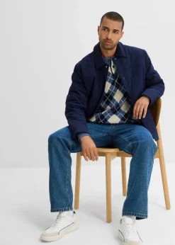 Best Polo-Pullover mit Argyle-Muster aus reiner Baumwolle Herren Große Größen|Pullover & Strickjacken
