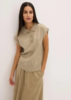 Best Polo-Pullover mit Baumwolle Damen Pullover & Strickjacken|Strickmode