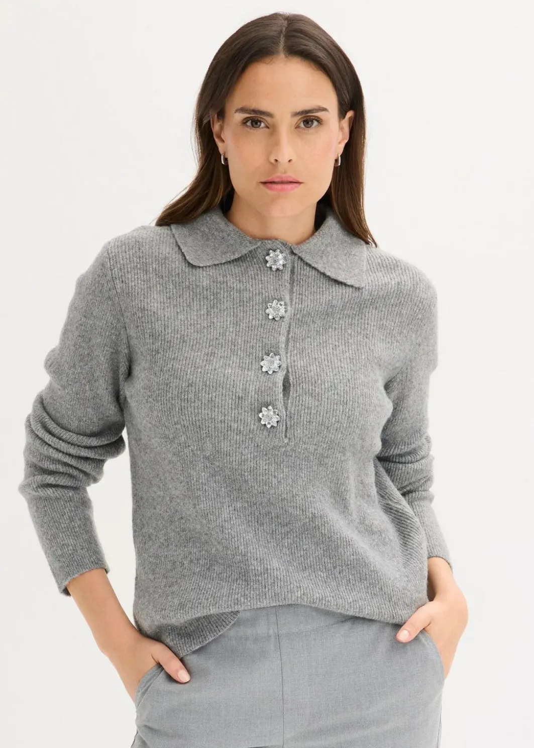 Polo-Pullover mit Wollanteil Damen Bekleidung·Umstandsmode|Bekleidung·Jeans