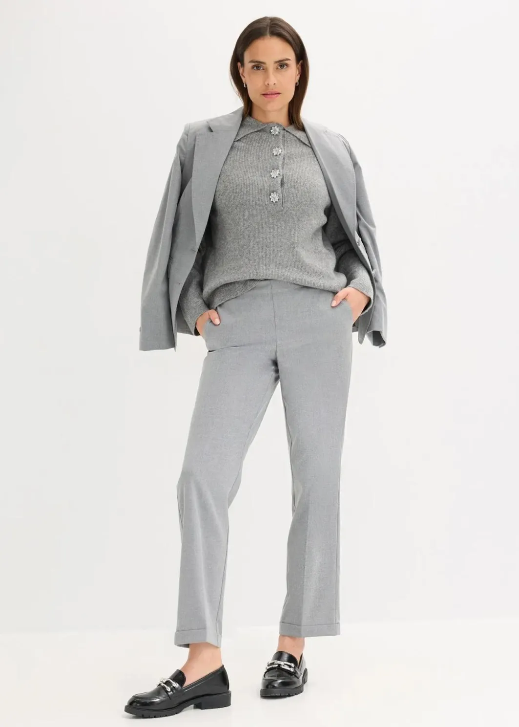 Polo-Pullover mit Wollanteil Damen Bekleidung·Umstandsmode|Bekleidung·Jeans
