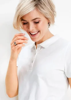 Damen bonprix Nachhaltigere Materialien|Shirts & Tops|Poloshirt