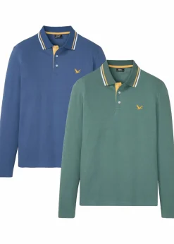 Herren bonprix Shirts & Polos|Große Größen|Poloshirt aus reiner Bio-Baumwolle (2er Pack)