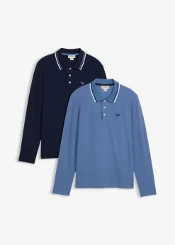 Outlet Poloshirt aus reiner Bio-Baumwolle (2er Pack) Herren Große Größen|Shirts & Polos