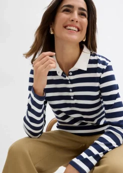 Damen bonprix Bekleidung·Röcke|Nachhaltigere Materialien|Poloshirt aus schwerer Bio-Baumwolle