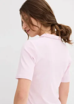 Damen bonprix Shirts & Tops|Poloshirt aus Viskose-Mix