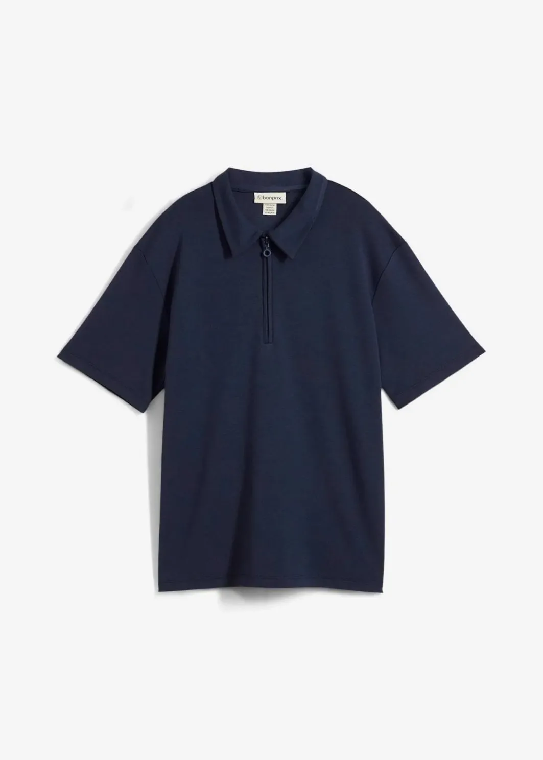 Damen bonprix Shirts & Tops|Poloshirt aus Viskose-Mix