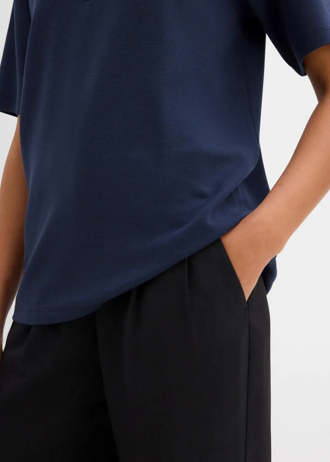 Damen bonprix Shirts & Tops|Poloshirt aus Viskose-Mix