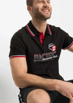 Herren bonprix Shirts & Polos|Große Größen|Poloshirt, Kurzarm aus reiner Bio-Baumwolle (2er Pack)