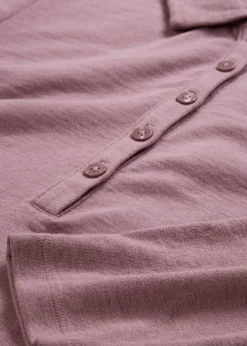 Damen bonprix Shirts & Tops|Poloshirt mit Woll-Anteil