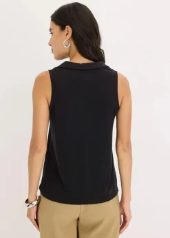 Damen bonprix Shirts & Tops|Polotop aus Viskose-Piqué