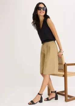 Damen bonprix Shirts & Tops|Polotop aus Viskose-Piqué