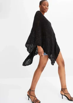 Sale Poncho in Häkeloptik Damen Ponchos|Schuhe & Accessoires In Spezialgrößen·Tücher & Ponchos