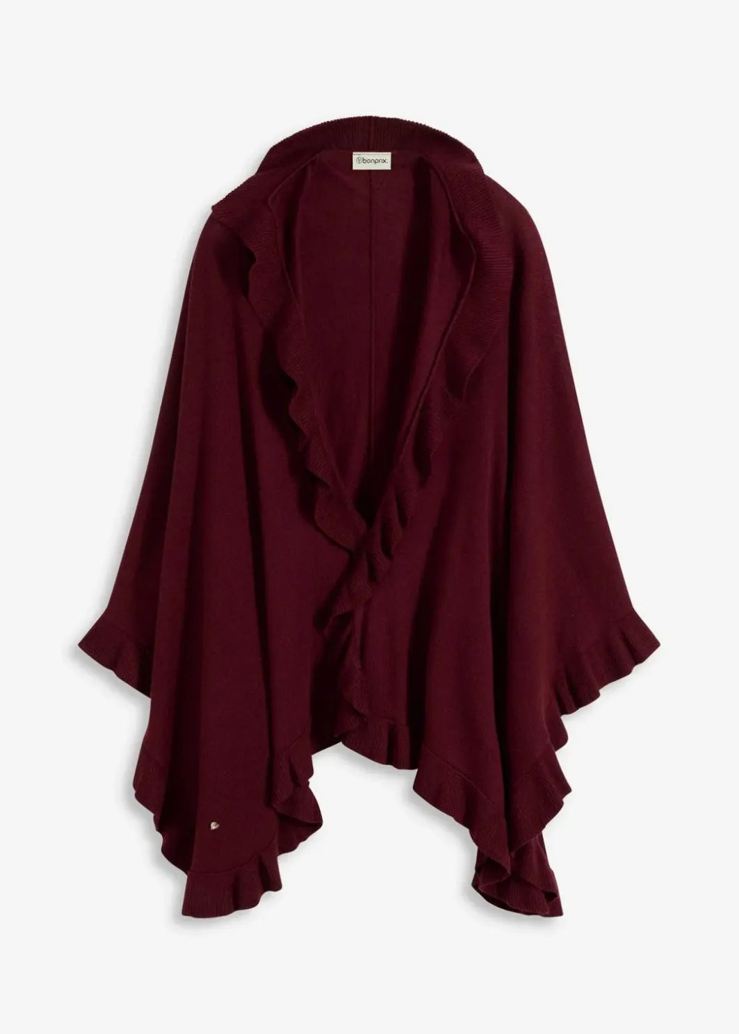 Damen bonprix Pullover & Strickjacken|Strickmode|Poncho mit Kaschmiranteil
