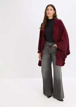 Damen bonprix Pullover & Strickjacken|Strickmode|Poncho mit Kaschmiranteil