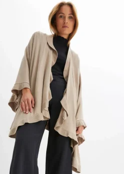 Damen bonprix Ponchos|Schuhe & Accessoires In Spezialgrößen·Tücher & Ponchos|Poncho mit Kaschmiranteil