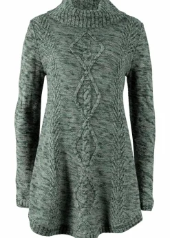 Damen bonprix Strickmode|Pullover & Strickjacken|Poncho-Longpullover, Langarm