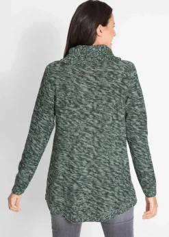 Damen bonprix Strickmode|Pullover & Strickjacken|Poncho-Longpullover, Langarm