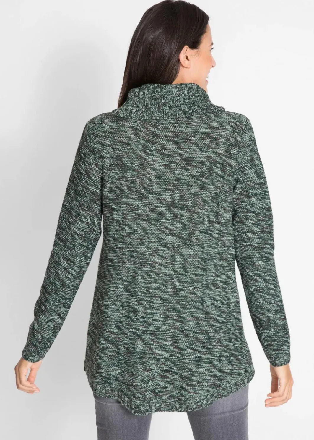 Damen bonprix Strickmode|Pullover & Strickjacken|Poncho-Longpullover, Langarm