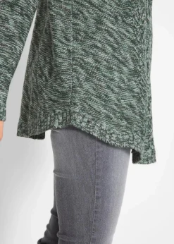 Damen bonprix Strickmode|Pullover & Strickjacken|Poncho-Longpullover, Langarm