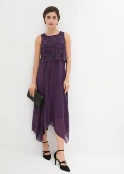 Outlet Premium Chiffonkleid mit Spitze Damen Kleider|Festliche Mode