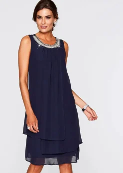 Damen bonprix Bekleidung·Pullover & Strickjacken|Festliche Mode|Premium Kleid mit Applikation