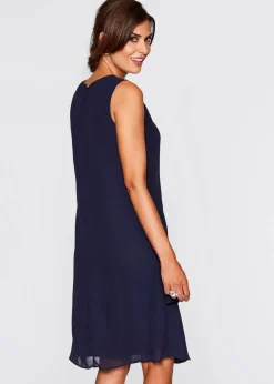 Damen bonprix Bekleidung·Pullover & Strickjacken|Festliche Mode|Premium Kleid mit Applikation