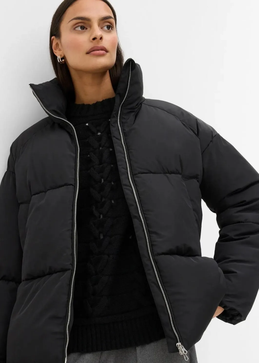Damen bonprix Bekleidung·Hosen|Nachhaltigere Materialien|Puffer-Jacket