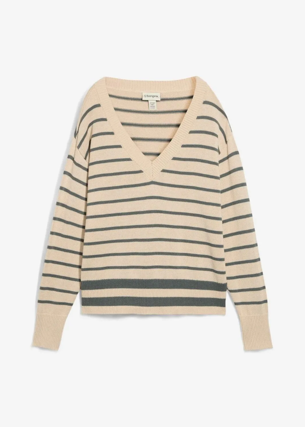 Damen bonprix Pullover & Strickjacken|Strickmode|Pullover aus Baumwollmix